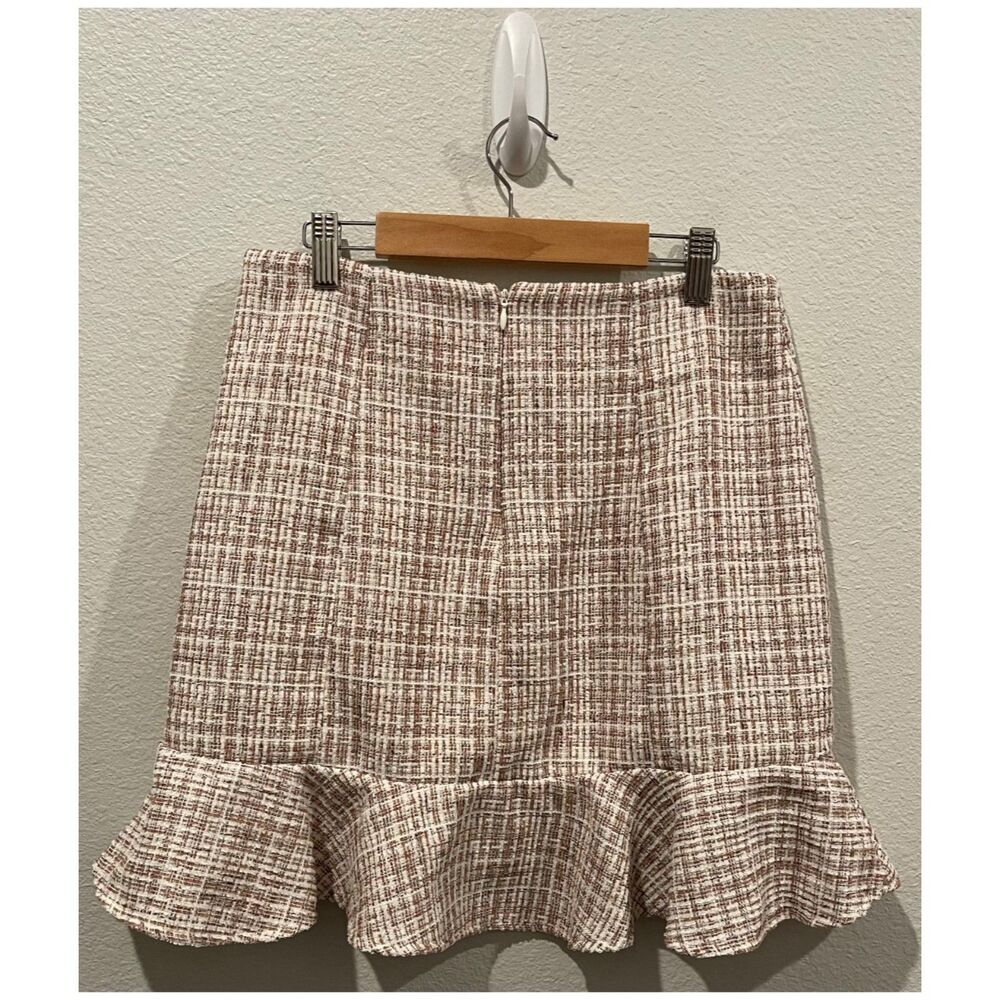 JEALOUS TOMATO Tweed Buttons Front Mini A-Line Skirt - Picture 3 of 3